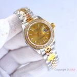 3A Factory Swiss Rolex Datejust 28MM Watches Two Tone Diamond-set Bezel